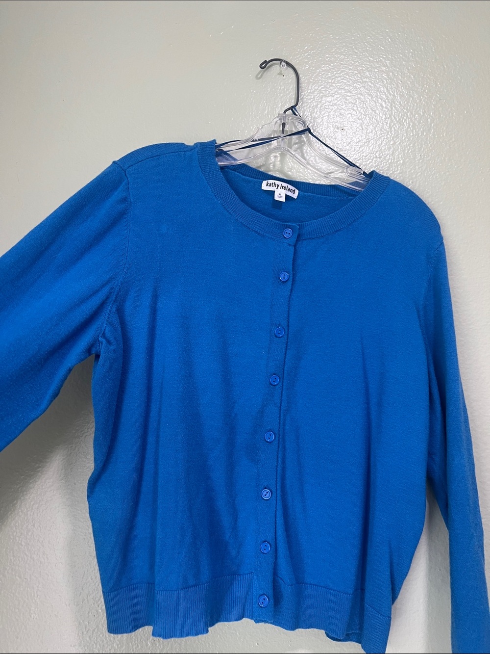 kathy ireland Vibrant Cobalt Button-Front Cardigan